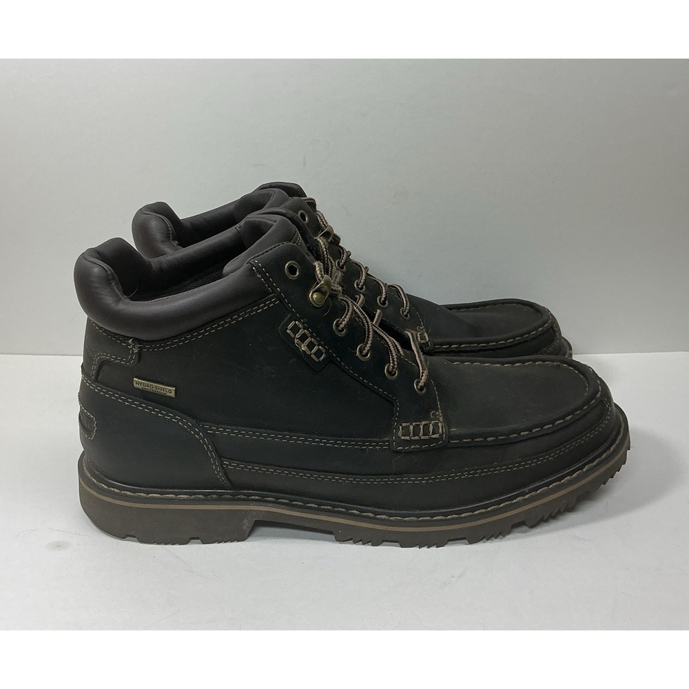 Rockport Hydro-Shield Waterproof Chukka Boots Mens Sz 9.5 Brown Leather Hiking